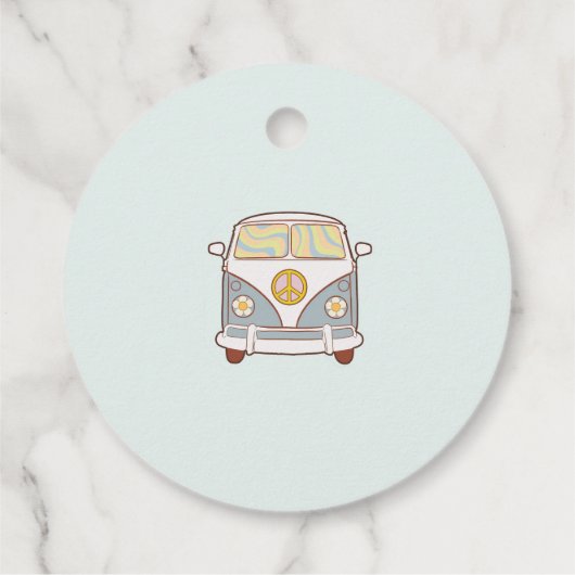 Young Wild Three Retro Rainbow 3rd Birthday Bedankjes Labels (Achterkant)