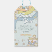 Young Wild Three Retro Rainbow 3rd Birthday Cadeaulabel (Voorkant)