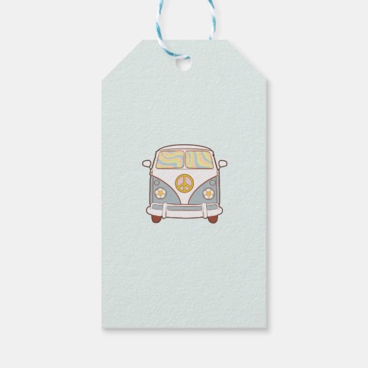 Young Wild Three Retro Rainbow 3rd Birthday Cadeaulabel (Achterkant)