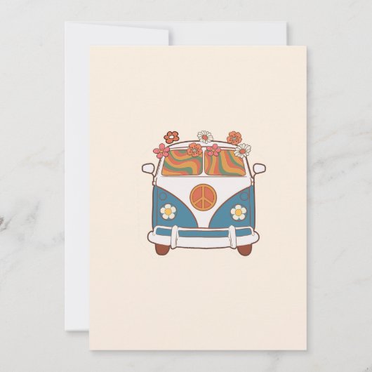 Young Wild Three Retro Rainbow 3rd Birthday Kaart (Achterkant)