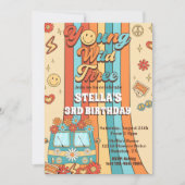 Young Wild Three Retro Rainbow 3rd Birthday Kaart (Voorkant)