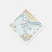 Young Wild Three Retro Rainbow 3rd Birthday Servet (Hoek)