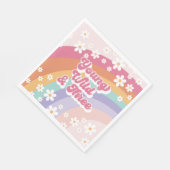 Young Wild Three Retro Rainbow 3rd Birthday Servet (Hoek)