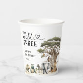 Young Wild Three Safari 3e verjaardag welkomstbord Papieren Bekers (Voorkant)