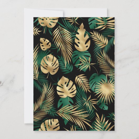 Young Wild Three Safari Green Black 3rd Birthday Kaart (Achterkant)