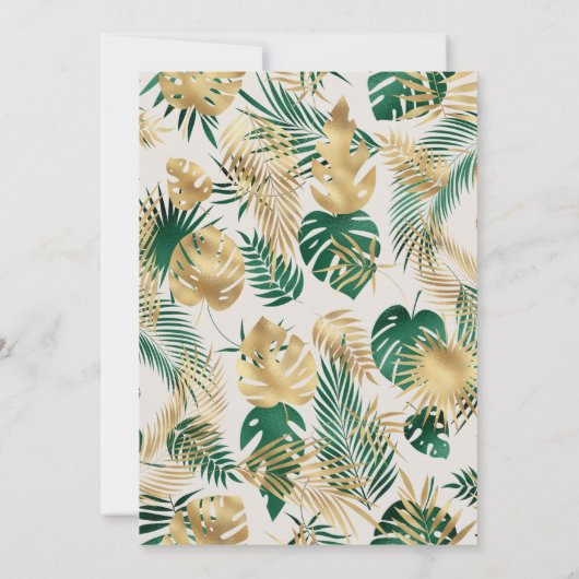 Young Wild Three Safari Green Ecru 3rd Birthday Kaart (Achterkant)