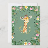 Young Wild & Three Safari Oerwoud Invitation Party Kaart (Achterkant)