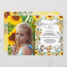 Young Wild & Three Sunflower Safari 3e verjaardag