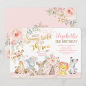 Young Wild & Three Tribal Oerwoud Girl 3e verjaard Kaart (Voorkant / Achterkant)