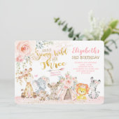 Young Wild & Three Tribal Oerwoud Girl 3e verjaard Kaart (Staand voorkant)