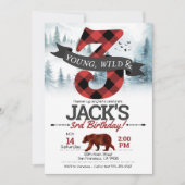 Young Wild & Three-uitnodiging, Lumberjack 3rd Kaart (Voorkant)