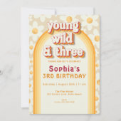 Young Wild & Three Uitnodiging voor 3e verjaardag  (Voorkant)