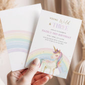 Young Wild & Three Unicorn Rainbow 3rd Birthday Kaart