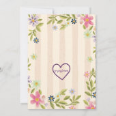 Young, Wild, & Three Wildflower, 3rd birthday Kaart (Achterkant)