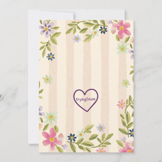 Young, Wild, & Three Wildflower, 3rd birthday Kaart (Achterkant)