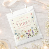 Young Wild & Three Wildflower 3rd Birthday Party Bedankzakje (Geknipt)