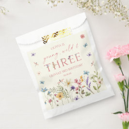 Young Wild & Three Wildflower 3rd Birthday Party Bedankzakje