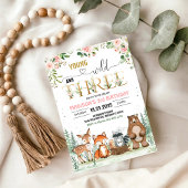 Young Wild Three Woodland 3e verjaardag Kaart