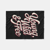 Young Wild Women Motivational Men Kids  Fleece Deken (Voorkant (Horizontaal))