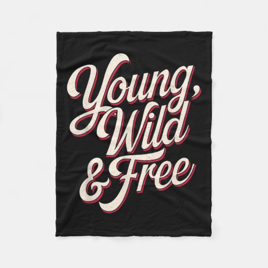 Young Wild Women Motivational Men Kids  Fleece Deken (Voorkant)