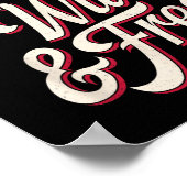 Young Wild Women Motivational Men Kids Poster (Hoek)