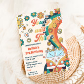 Young Will Drie Retro Bloemen 3e Verjaardagsfeest Kaart