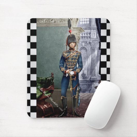 Young Winston Churchill in 1895 Muismat (Met muis)