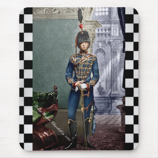 Young Winston Churchill in 1895 Muismat (Voorkant)