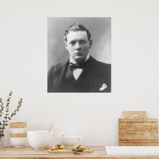 Young Winston Churchill Poster (Keuken)