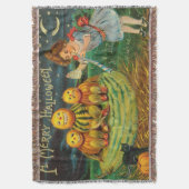 Young Witch's Brew: Pompoen Mannen op Magick Altar Deken (Voorkant Verticaal)