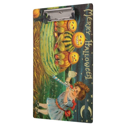 Young Witch's Brew: Pompoen Mannen op Magick Altar Klembord (Links)