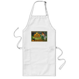 Young Witch's Brew: Pompoen Mannen op Magick Altar Lang Schort