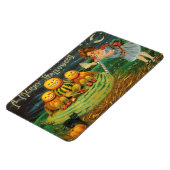 Young Witch's Brew: Pompoen Mannen op Magick Altar Magneet (Linkerzijde)