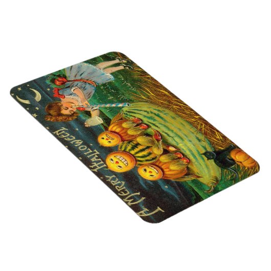 Young Witch's Brew: Pompoen Mannen op Magick Altar Magneet (Rechterzijde)