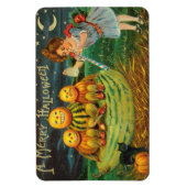 Young Witch's Brew: Pompoen Mannen op Magick Altar Magneet (Verticaal)