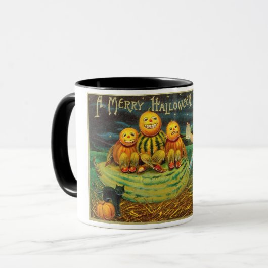 Young Witch's Brew: Pompoen Mannen op Magick Altar Mok (Voorkant links)