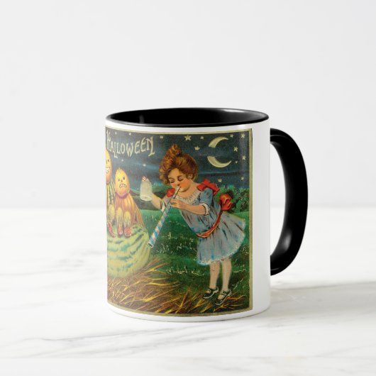 Young Witch's Brew: Pompoen Mannen op Magick Altar Mok (Voorkant rechts)