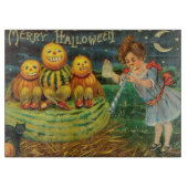 Young Witch's Brew: Pompoen Mannen op Magick Altar Snijplank (Voorkant)