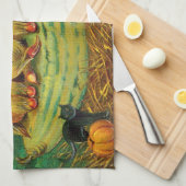 Young Witch's Brew: Pompoen Mannen op Magick Altar Theedoek (Quarter Fold)