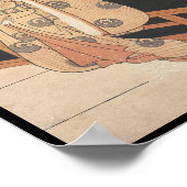 Young Woman Admming Plum Blossom at Night art Poster (Hoek)