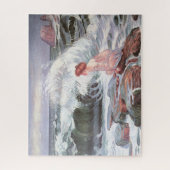 Young Woman and the Big Wave (door Frantisek Kupka Legpuzzel (Verticaal)