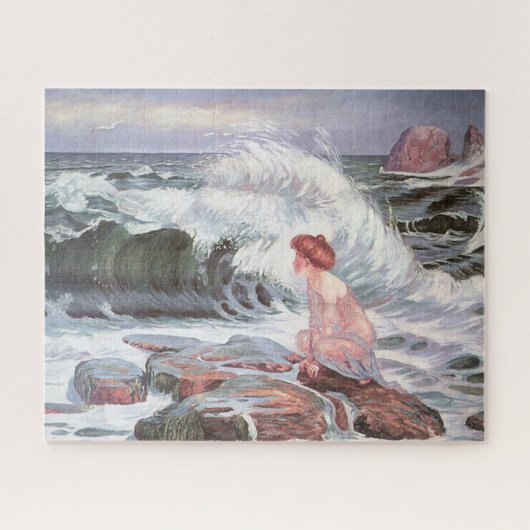 Young Woman and the Big Wave (door Frantisek Kupka Legpuzzel (Horizontaal)