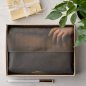 Young Woman at an Open Halfdeur van Rembrand Tissuepapier (Geschenk)