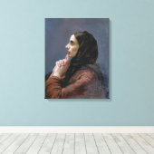 Young Woman at Prayer, 1879 (olie op doek) Canvas Afdruk (Insitu (Houten vloer))