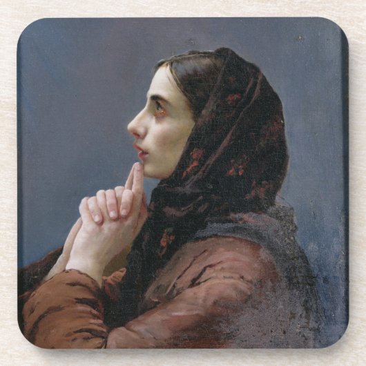 Young Woman at Prayer, 1879 (olie op doek) Onderzetter (Voorkant)