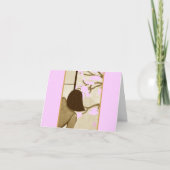 Young Woman at Shoji Screen SPRING Blank Note Kaart (Voorkant)