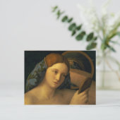 Young Woman bij haar Toilet Briefkaart (Staand voorkant)