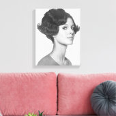 Young Woman Canvas Afdruk (Insitu (Woonkamer))