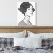 Young Woman Canvas Afdruk (Insitu (Slaapkamer))