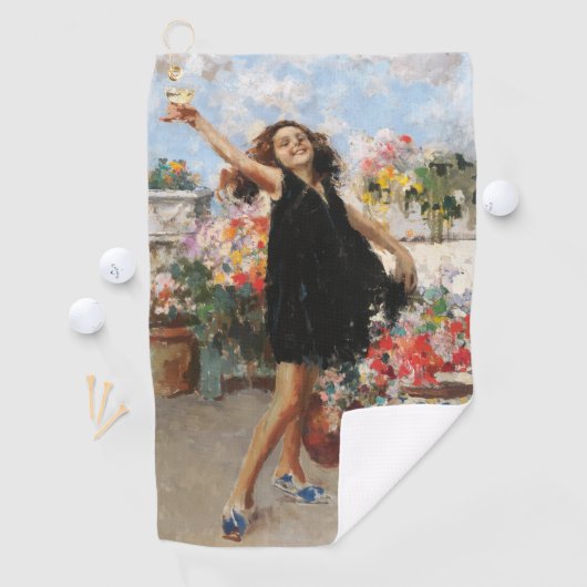 Young Woman Celebrating Victory (Vincenzo Irolli) Golfhanddoek (Insitu)